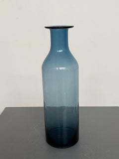 Jardin d’Ulysse – Blau-graue Glasvase mit ausgestelltem Rand