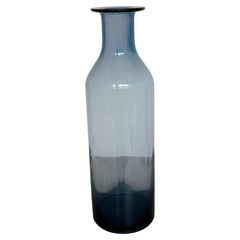 Jardin d’Ulysse – Blau-graue Glasvase mit ausgestelltem Rand