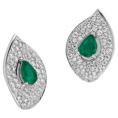 Jardin Emerald and Diamond Earrings