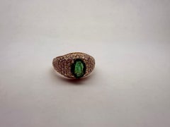 Jardin Emerald Diamond ring 14KT yellow gold size 6