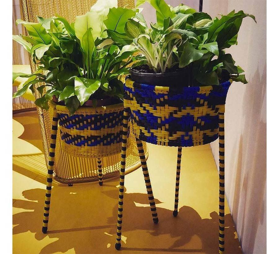 Hand-Woven Jardin Suspendu Set of 4 Woven Baskets / Planters for Indoor and Outdoor For Sale