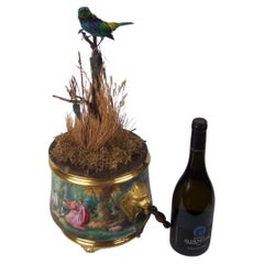 Jardinière Automaton singing bird by Bontems