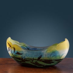 Jardinera con libélula y nenúfares Émile Gallé. Nancy 1906-1914.