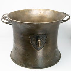 Jardinière Hammered Brass