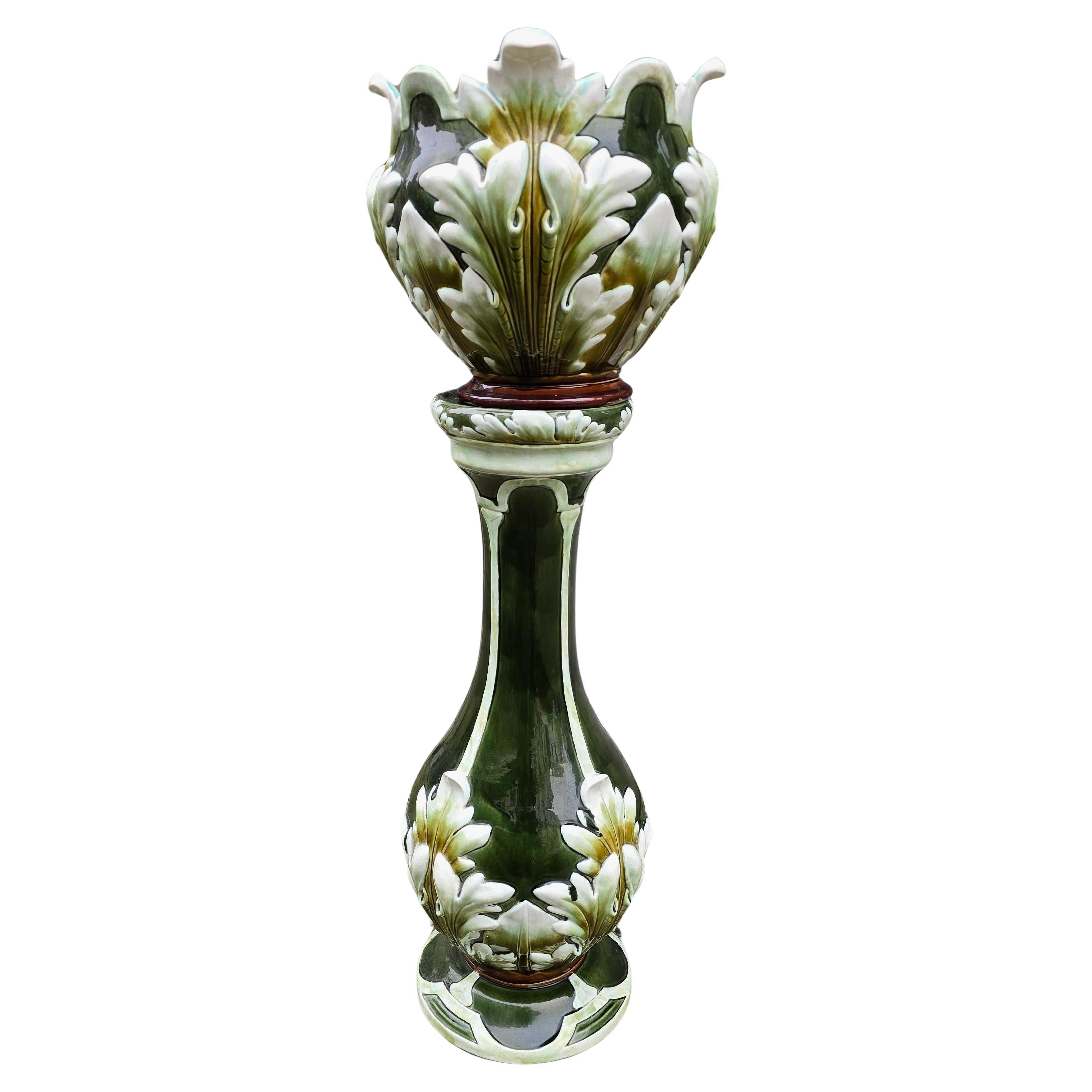 Jardinière on Stand Ceramic Decorative Planter