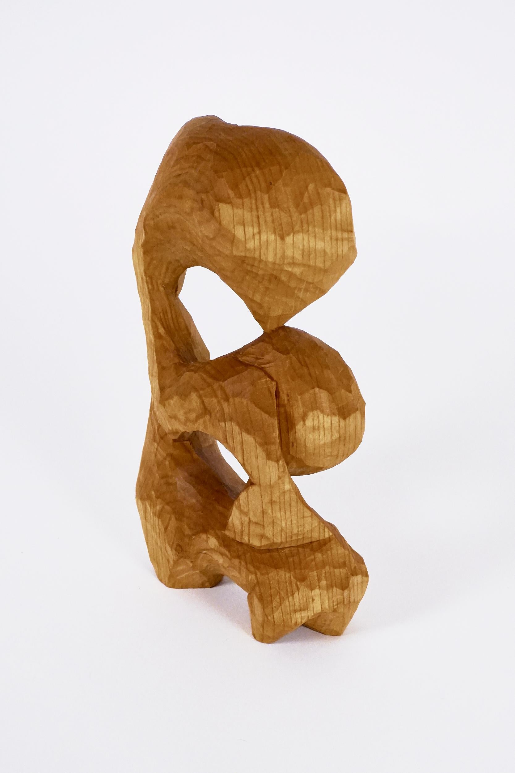 Carved Investigation One, Carved wood sculpture - Sculpture by Jared Abner