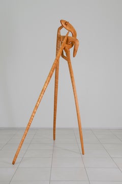Suspension Five, Carved wood sculpture