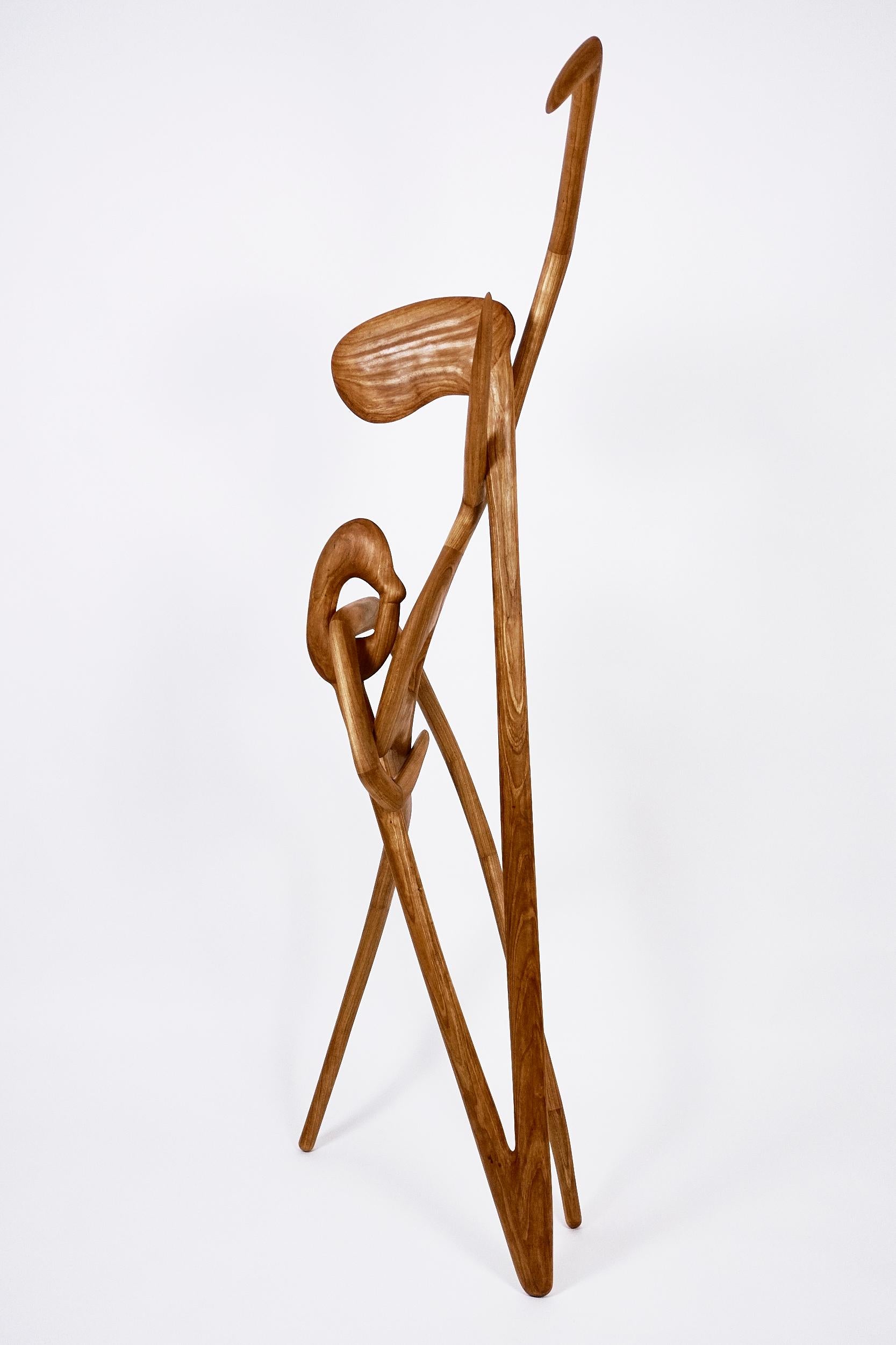 Sospensione Ten, Scultura in legno intagliato - Sculpture di Jared Abner