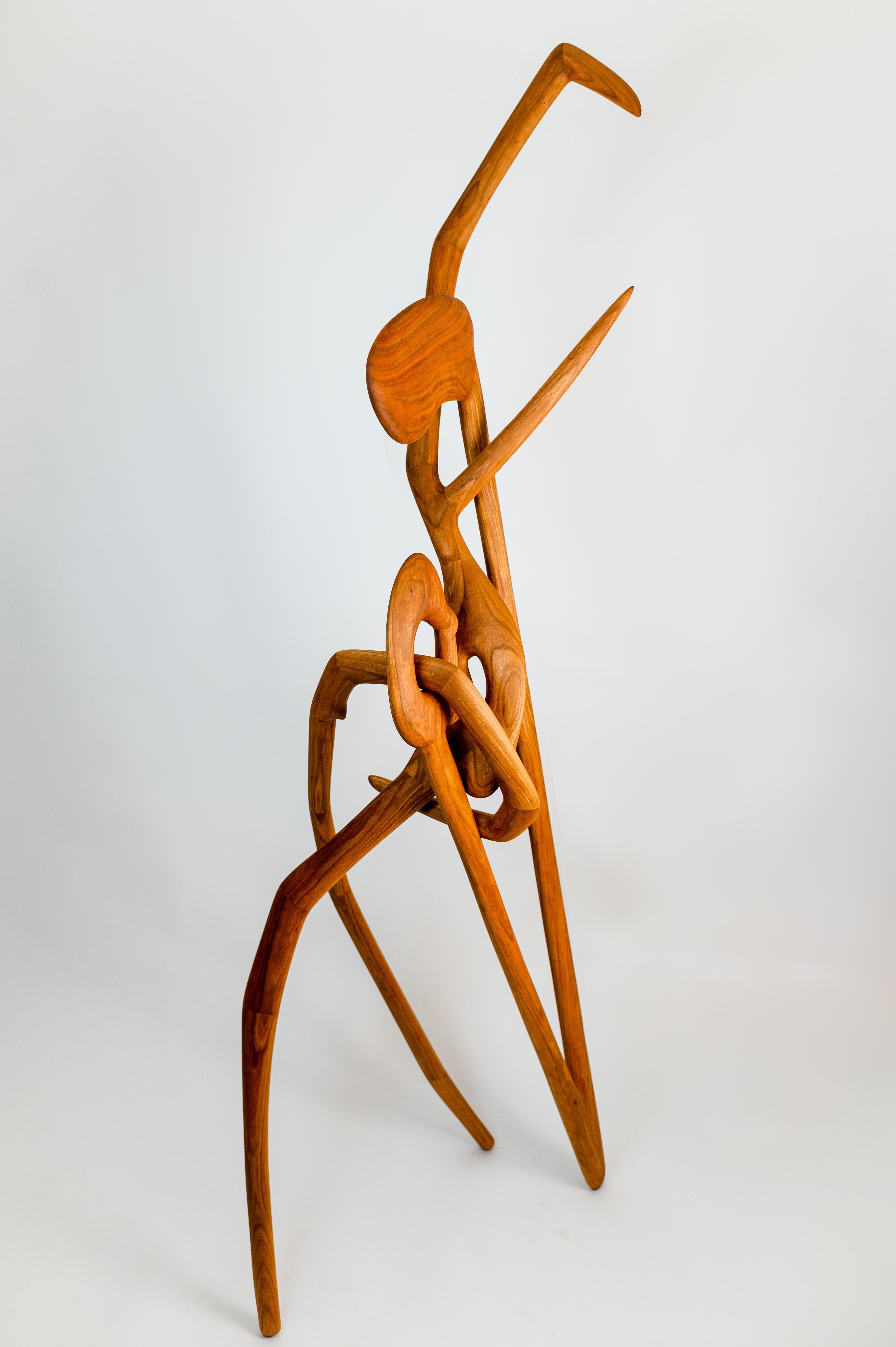 Sospensione Ten, Scultura in legno intagliato - Abstract Sculpture Marrone di Jared Abner