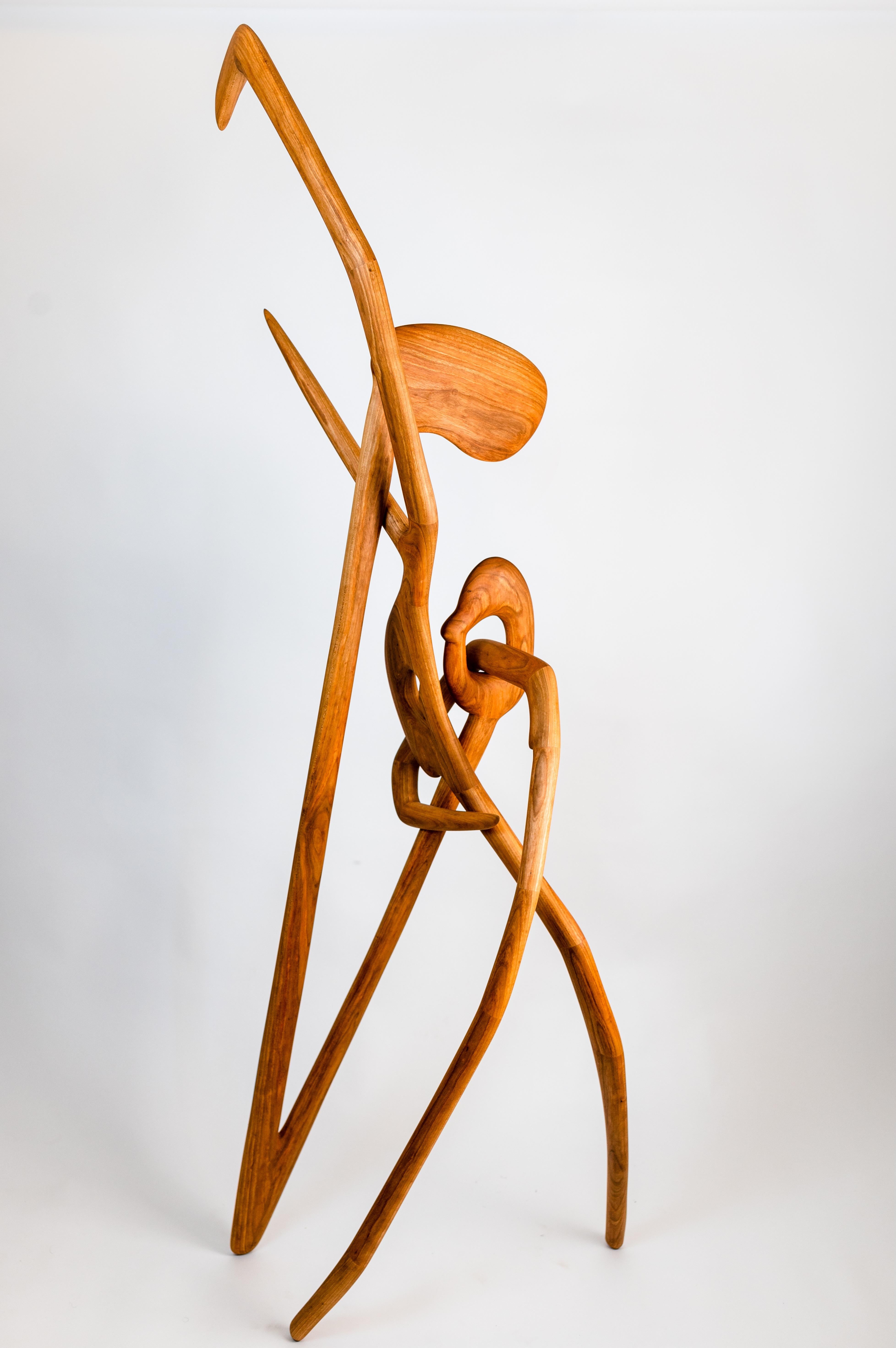 Sospensione Ten, Scultura in legno intagliato in vendita 1