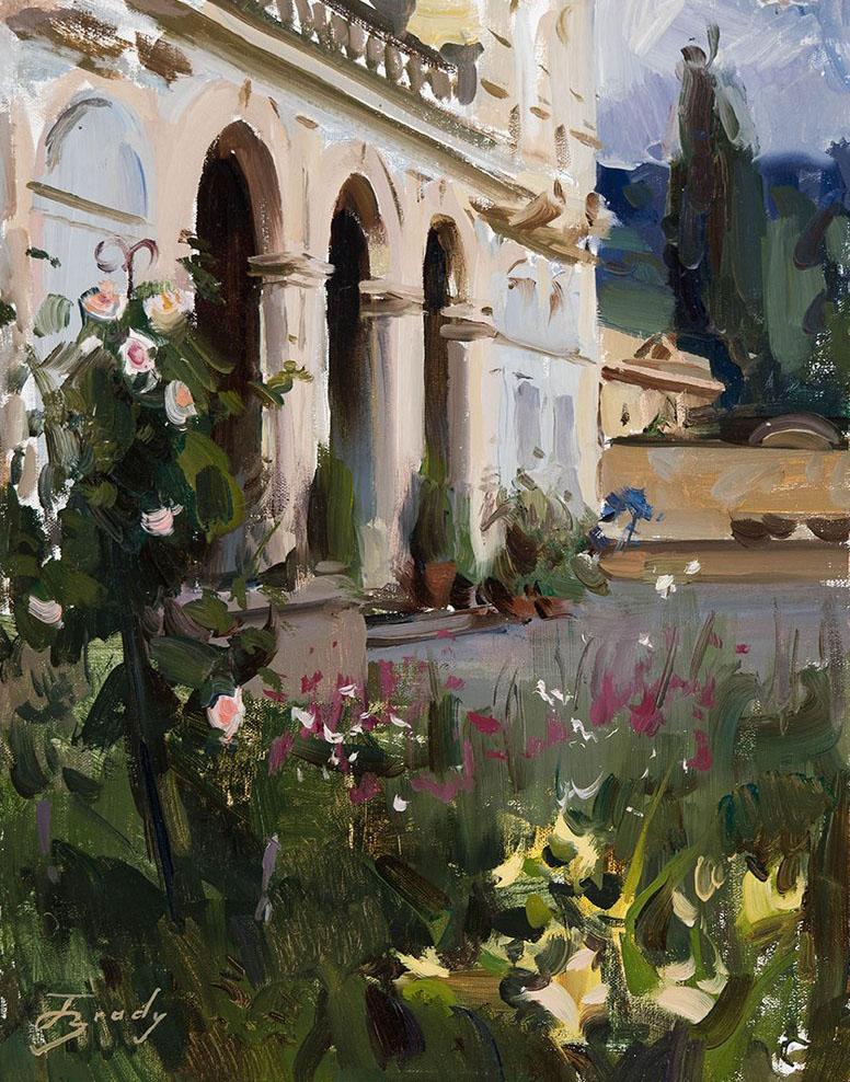 Afternoon at Villa Falconieri - Painting by Jared Brady