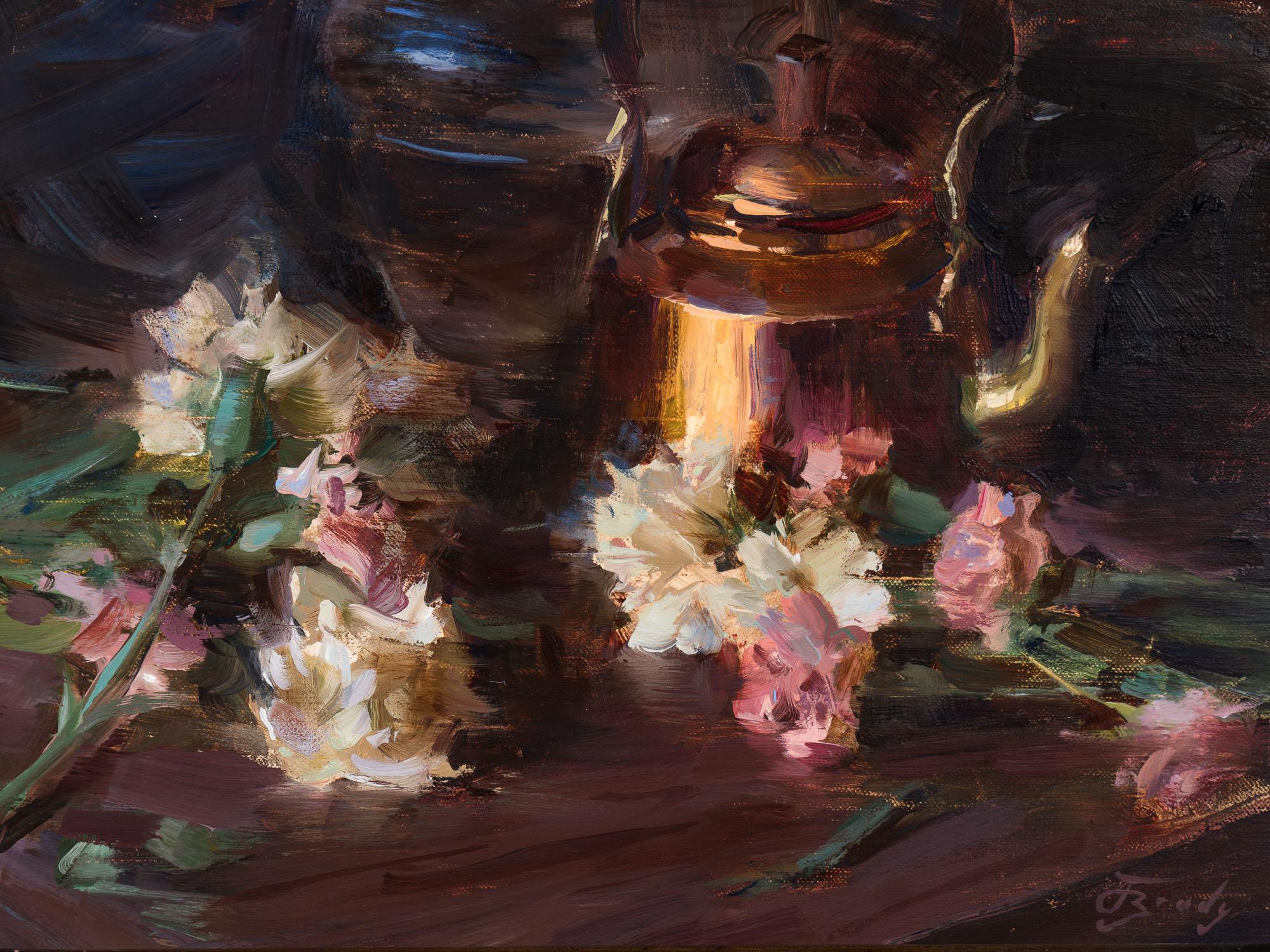 Carnations And Copper - Impressionist Painting by Jared Brady