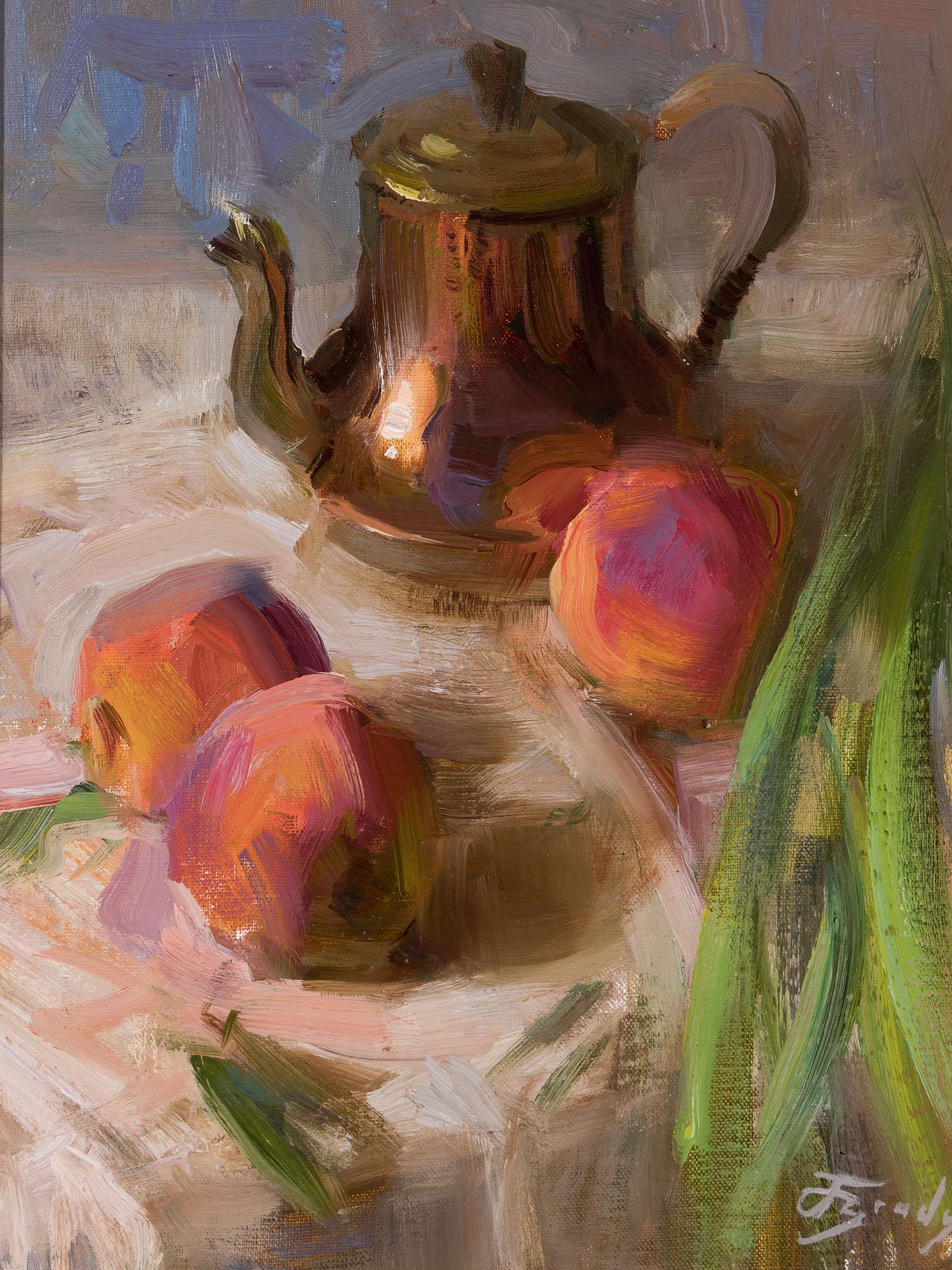 Peach Blush - Impressionist Painting by Jared Brady