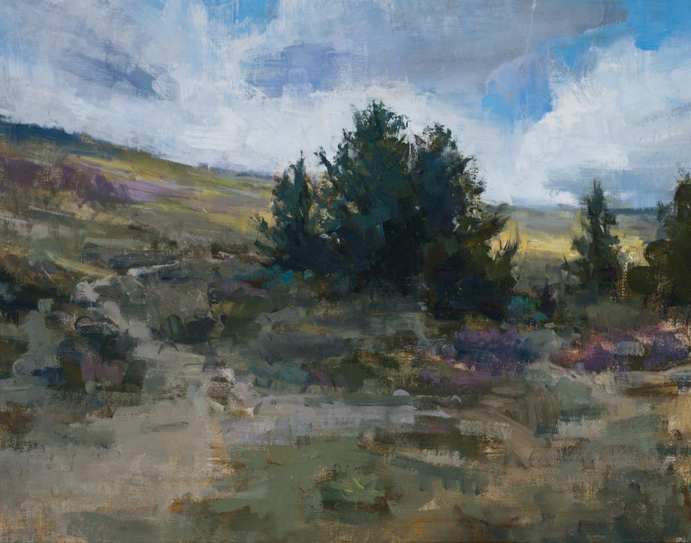 Pesche e rame illuminati dal sole, Natura morta, Pittura floreale, Olio, Impressionista, SW 21 in vendita 1