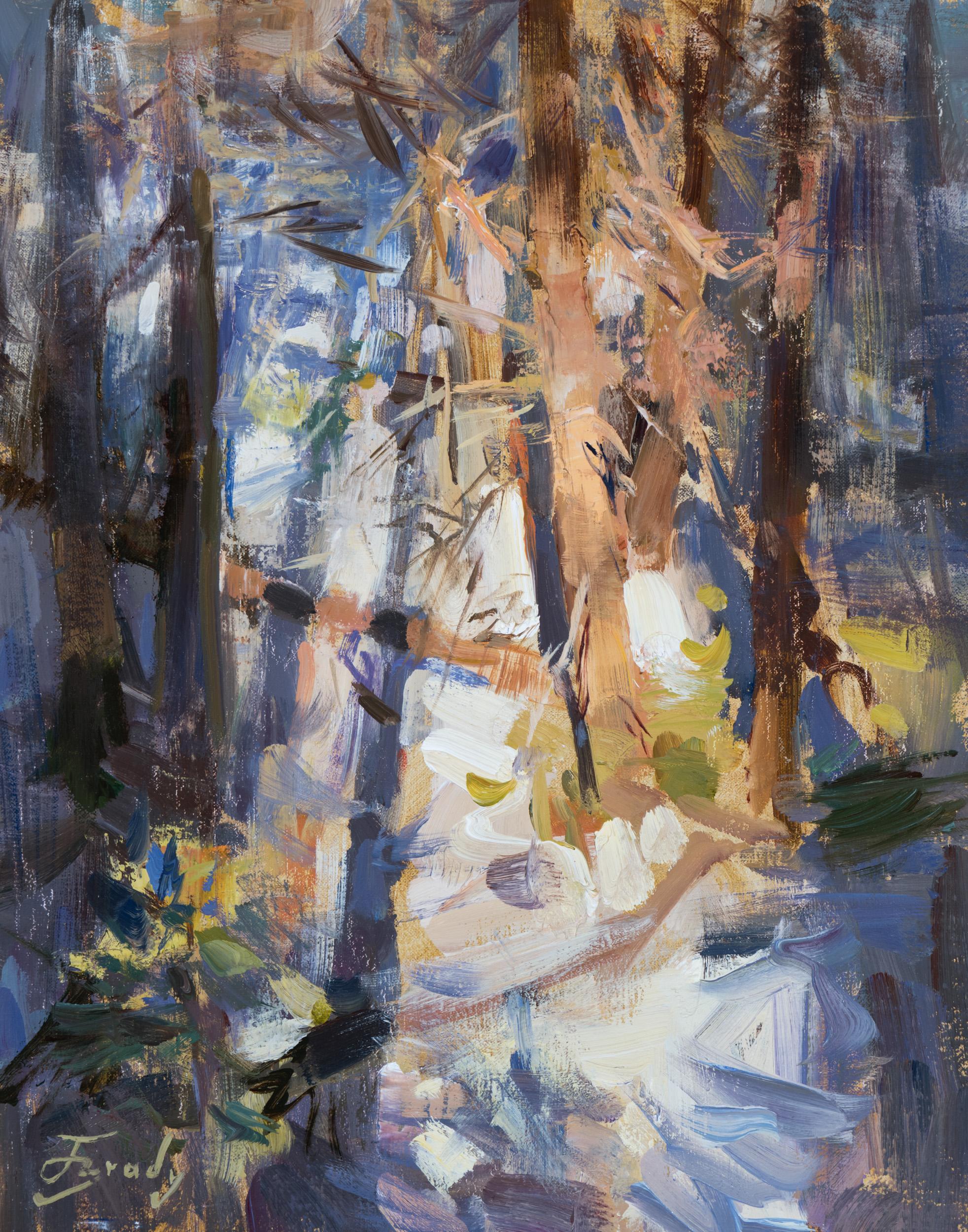 Winter Glow - Impressionist Painting by Jared Brady
