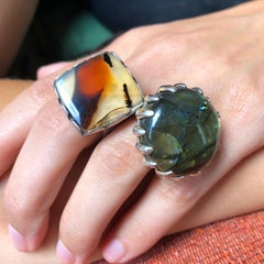Jared Chavez Agate and Sterling Silver Ring