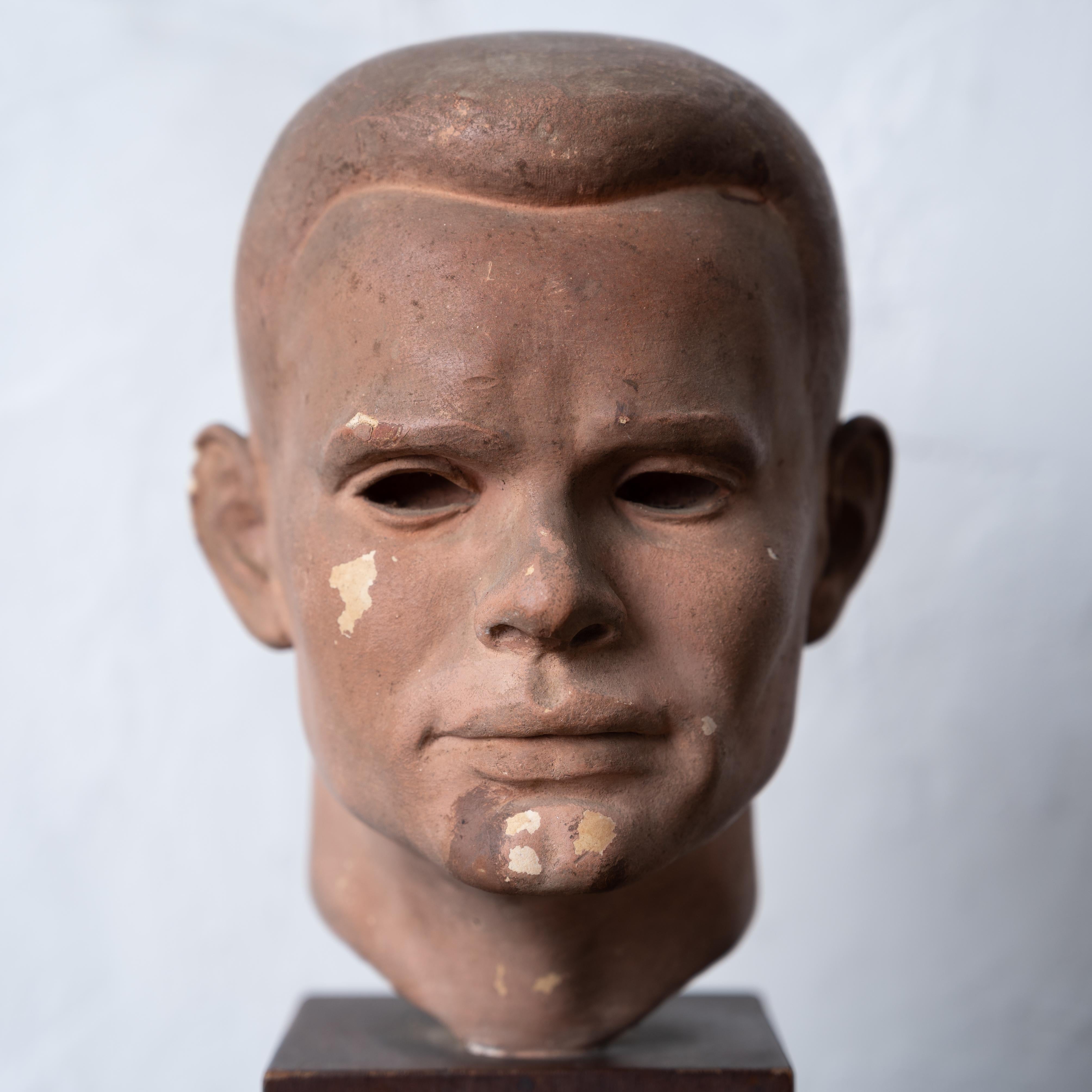 Jared French Portrait Bust of Chuck Howard, 1951 In Good Condition For Sale In Savannah, GA
