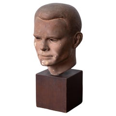 Retro Jared French Portrait Bust of Chuck Howard, 1951