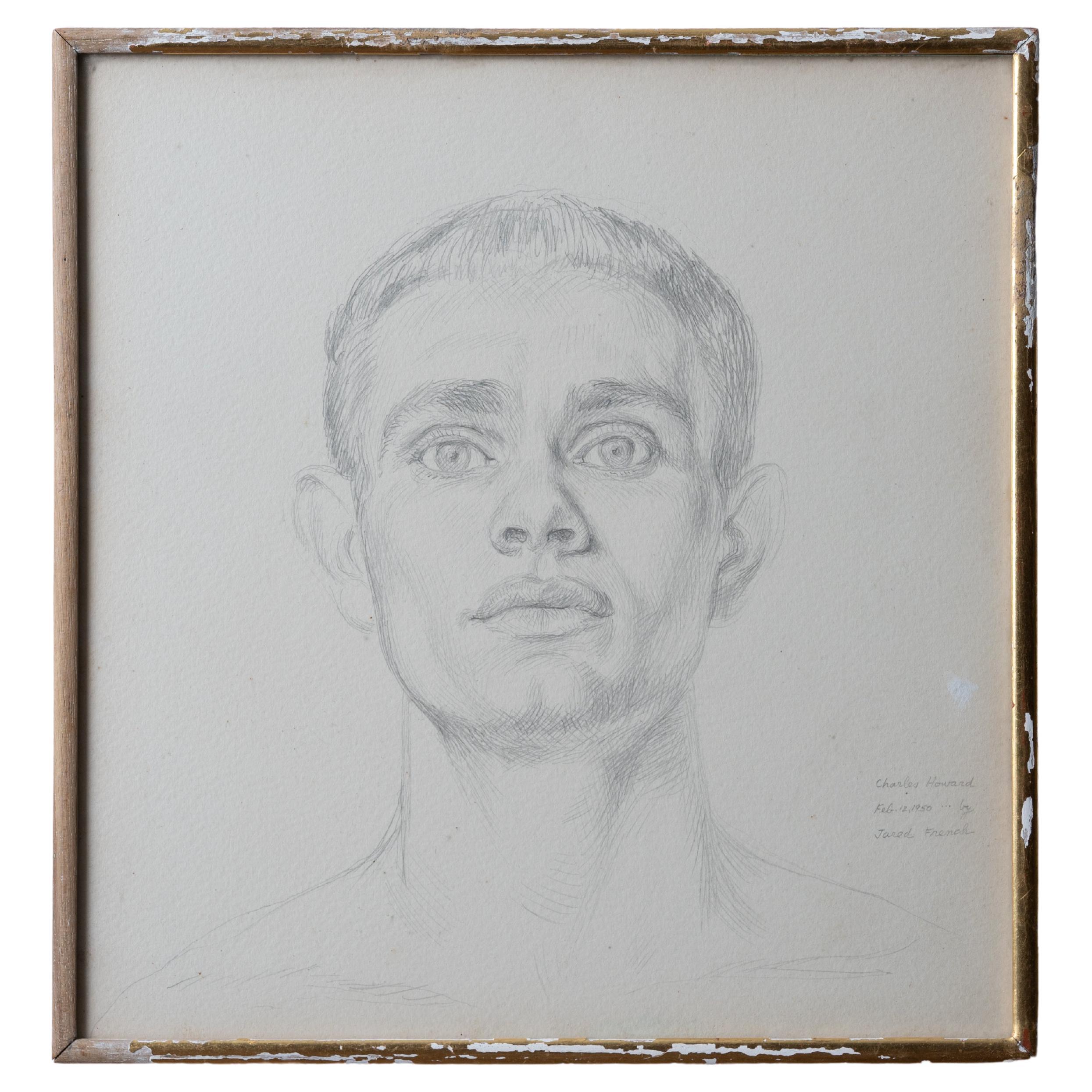 Jared French Portrait Sketch of Chuck Howard For Sale