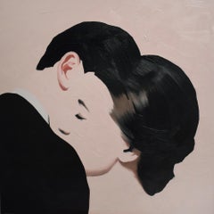 Lovers (17) - Contemporary Figurative Oil Painting, Love Theme, Couple Portrait