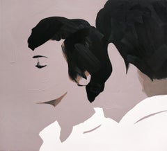 Lovers (22) - Contemporary Figurative Oil Painting, Love Theme, Couple Portrait