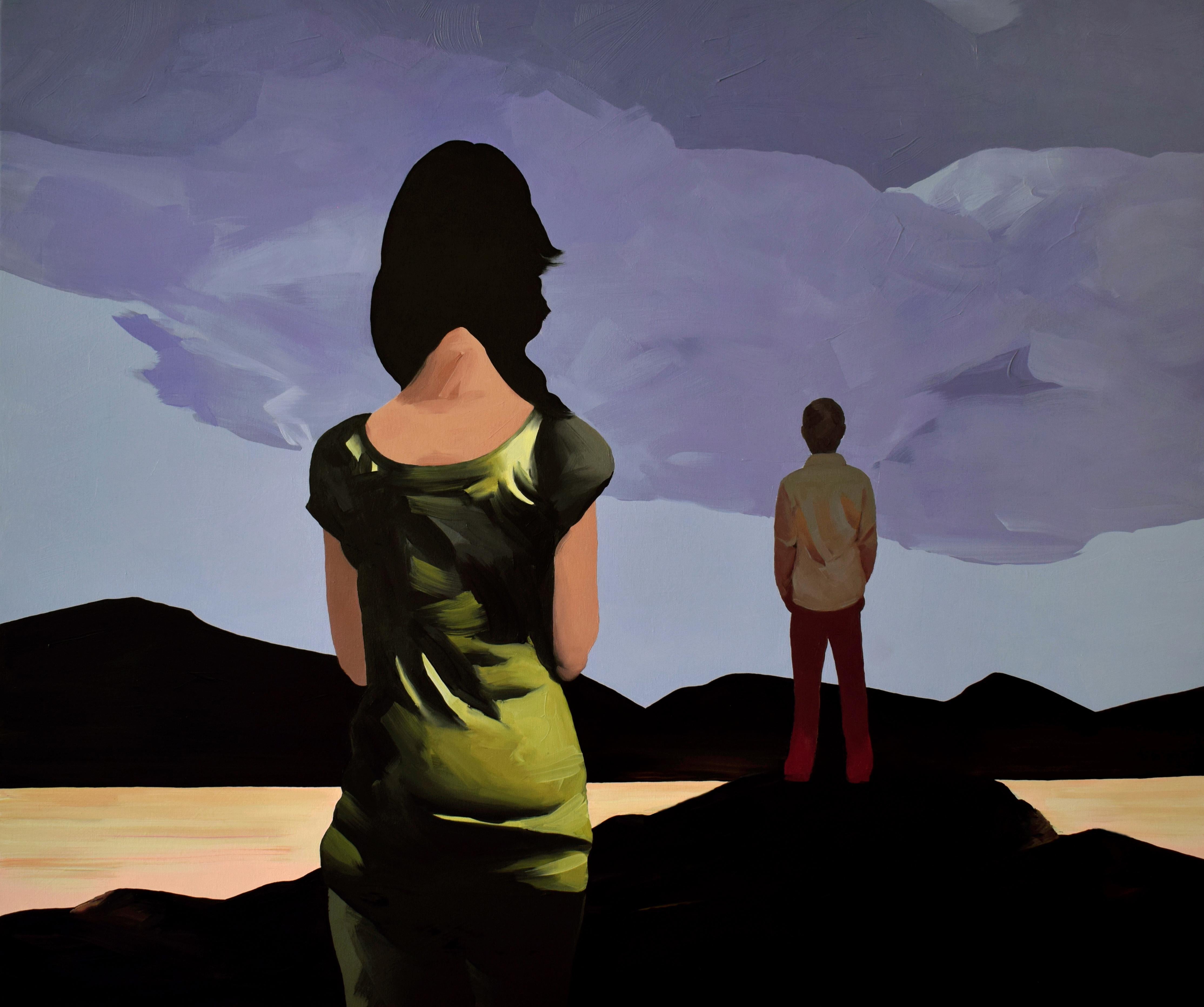 Jarek Puczel No Man S Land Contemporary Figurative Oil Painting Romantic Love Landscape For Sale At 1stdibs