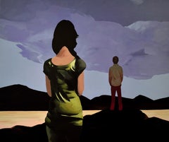 No-Man's-Land - Contemporary Figurative Oil Painting, Romantic, Love, Landscape