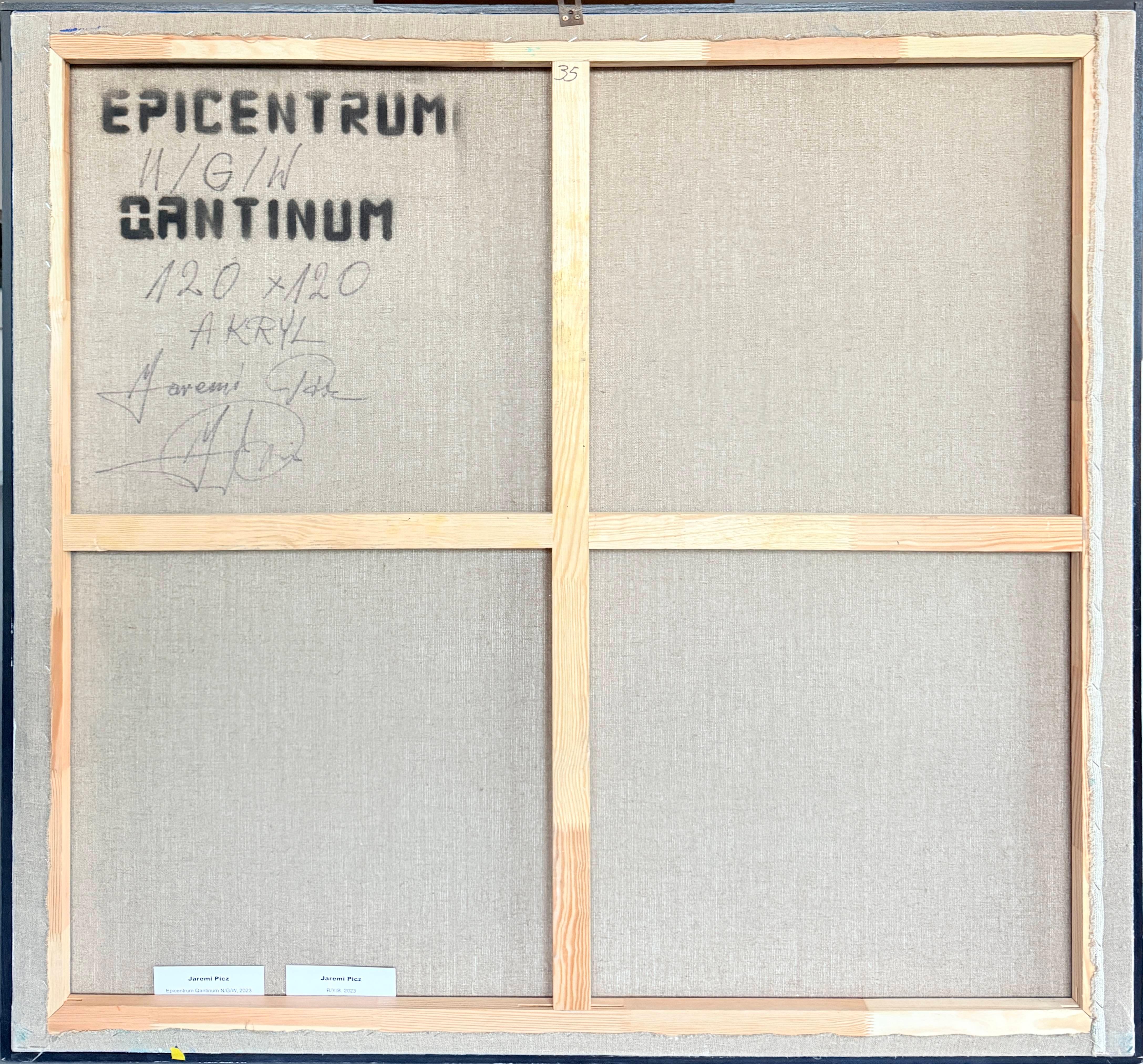 Epicentrum Quantinum U/G/W - Op Art Painting by Jaremi Picz