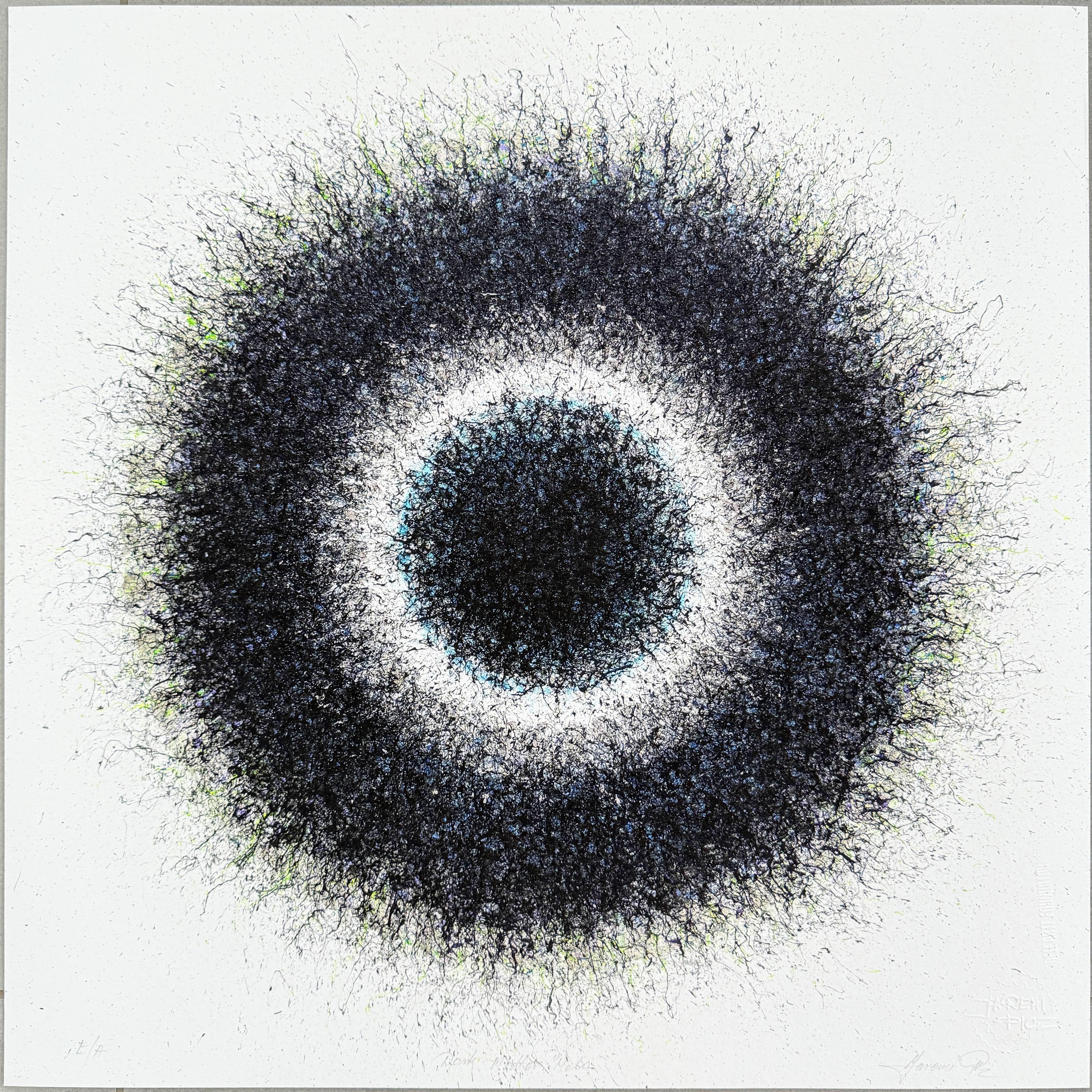 Dark Matter Halo - Op Art Mixed Media Art by Jaremi Picz