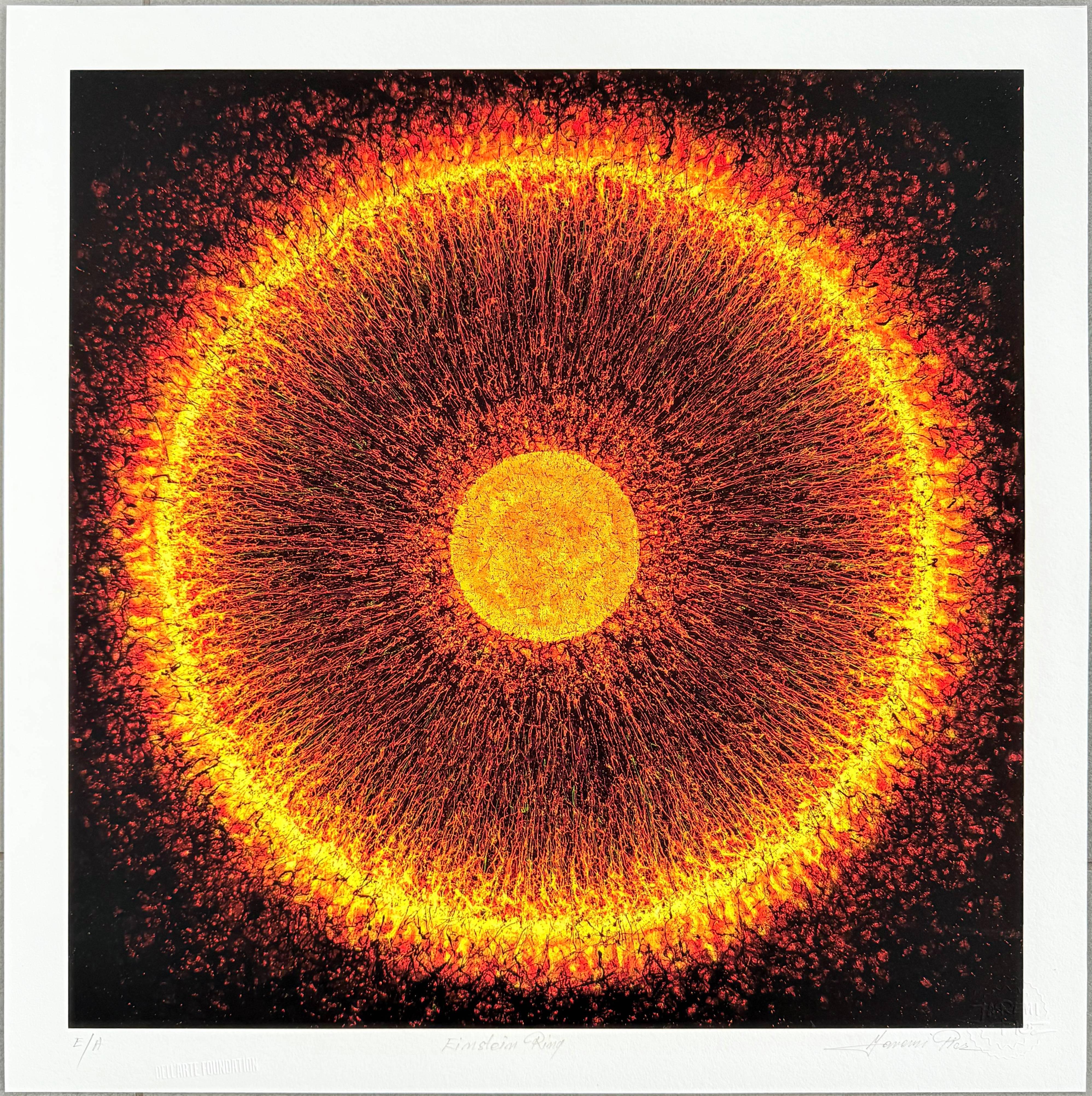 Einstein Ring - Op Art Mixed Media Art by Jaremi Picz