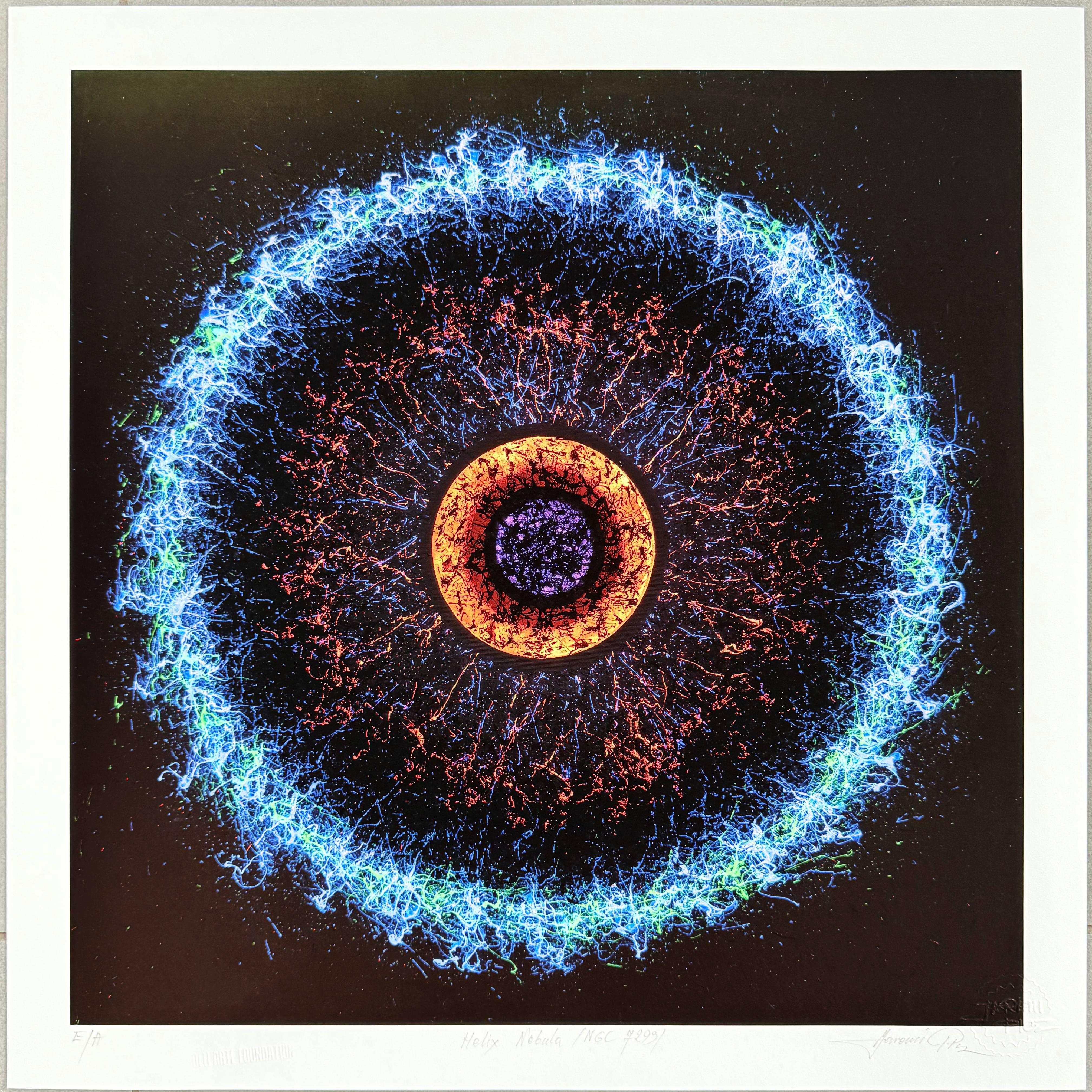 Helix Nebula I NGC 7293, Helix (Op-Art), Mixed Media Art, von Jaremi Picz