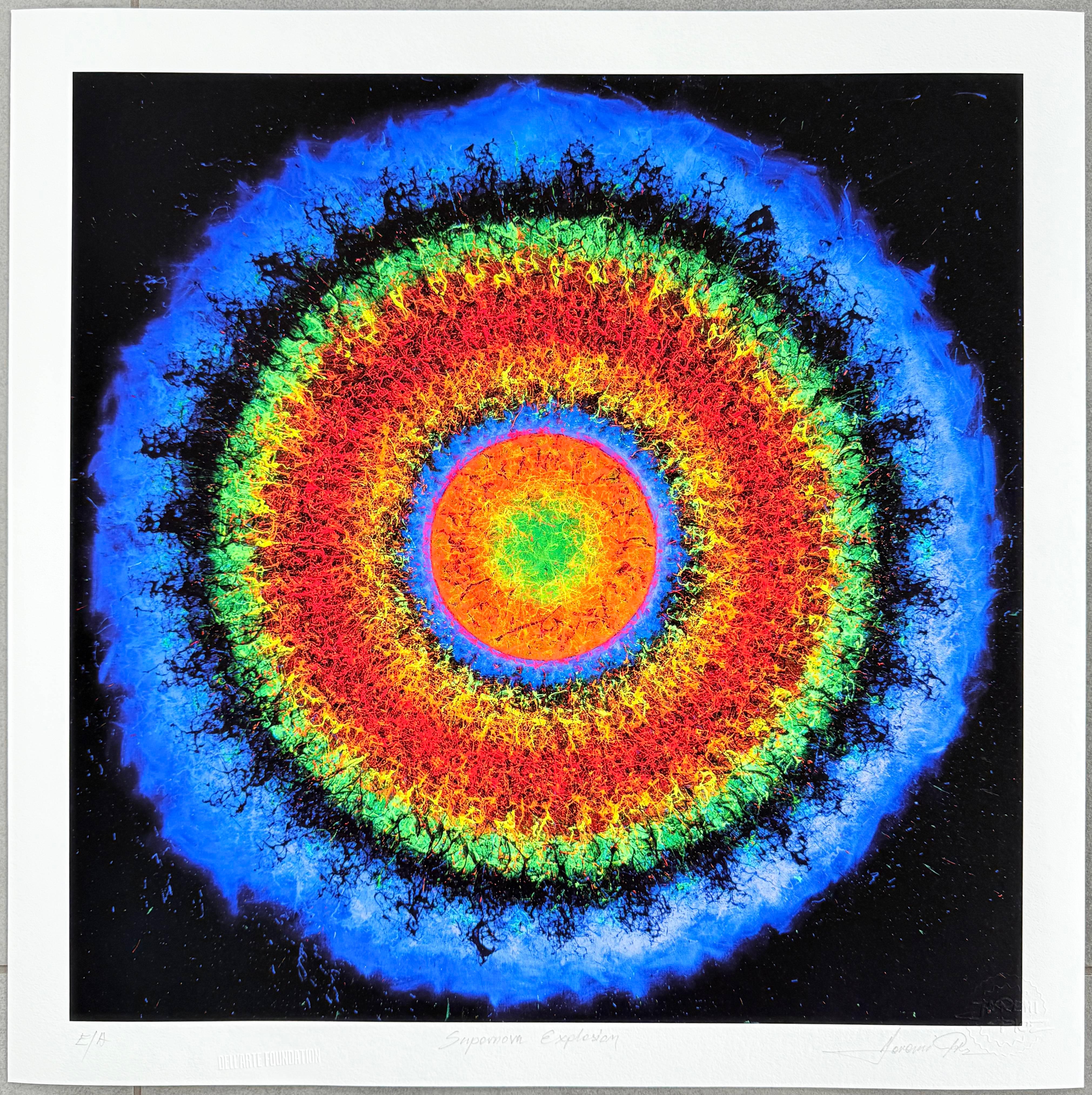 Supernova Explosion - Op Art Mixed Media Art by Jaremi Picz