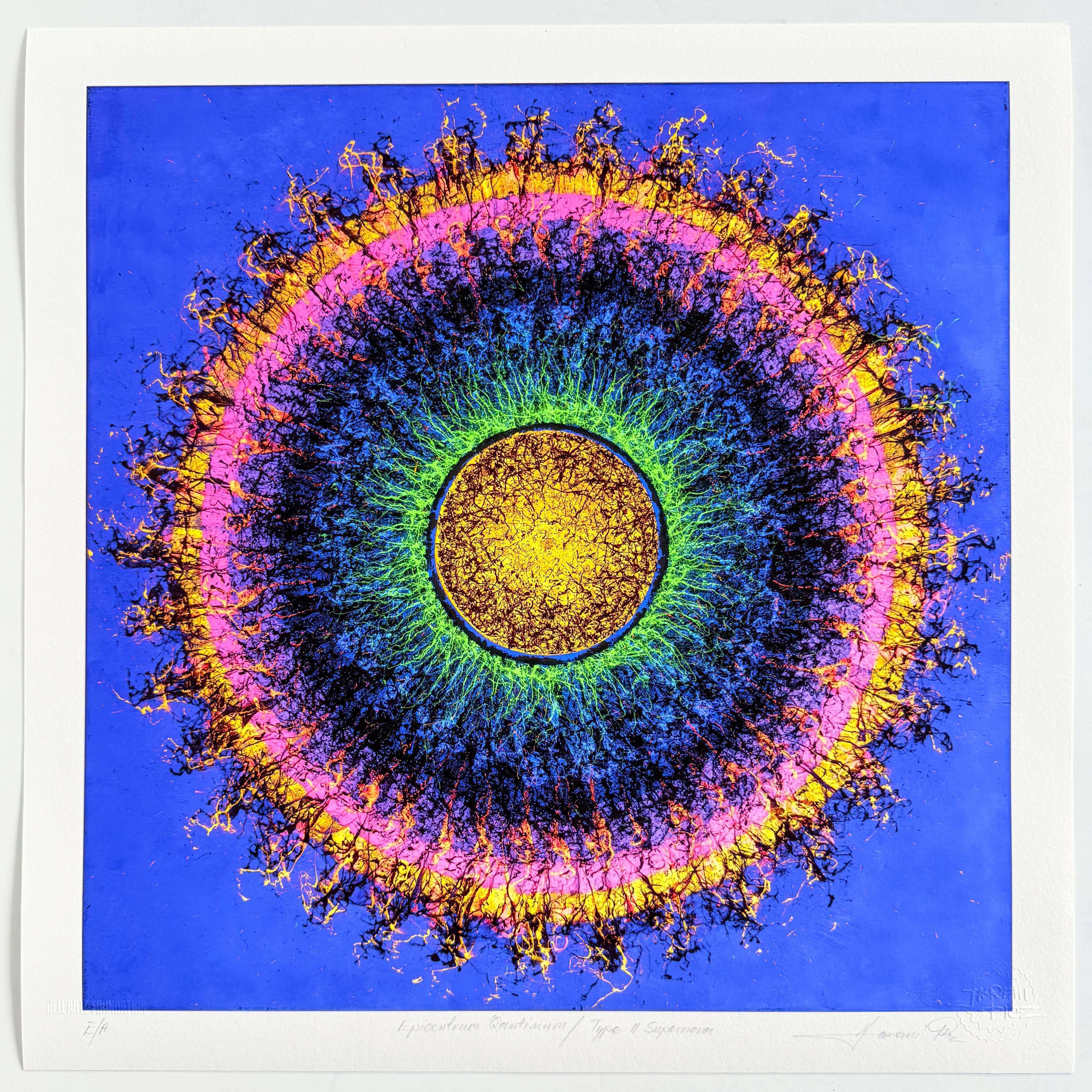 Typ II Supernova (Op-Art), Mixed Media Art, von Jaremi Picz