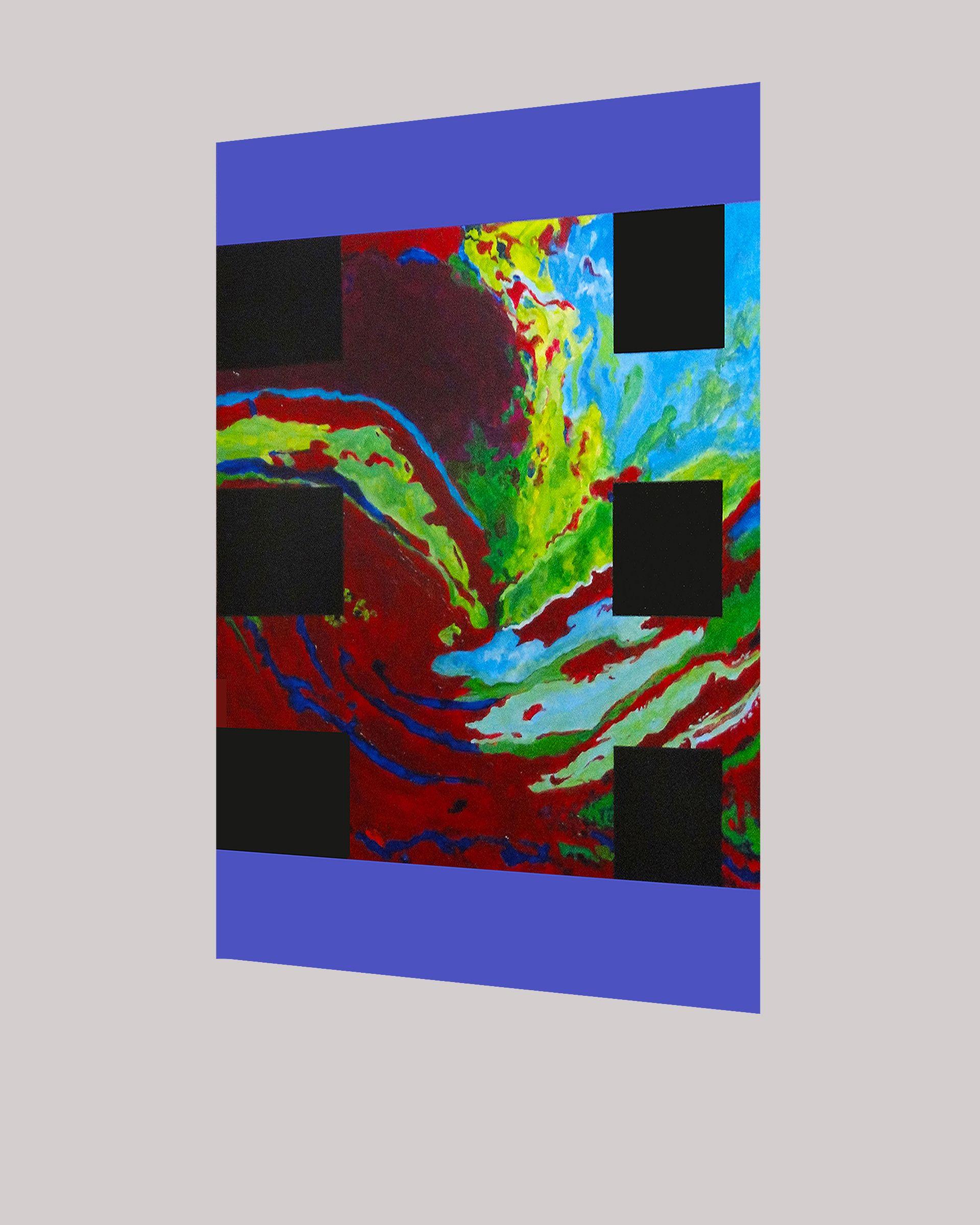 Emeryville #31, Painting, Acrylic on MDF Panel - Black Abstract Painting by Jaren Dahlstrom