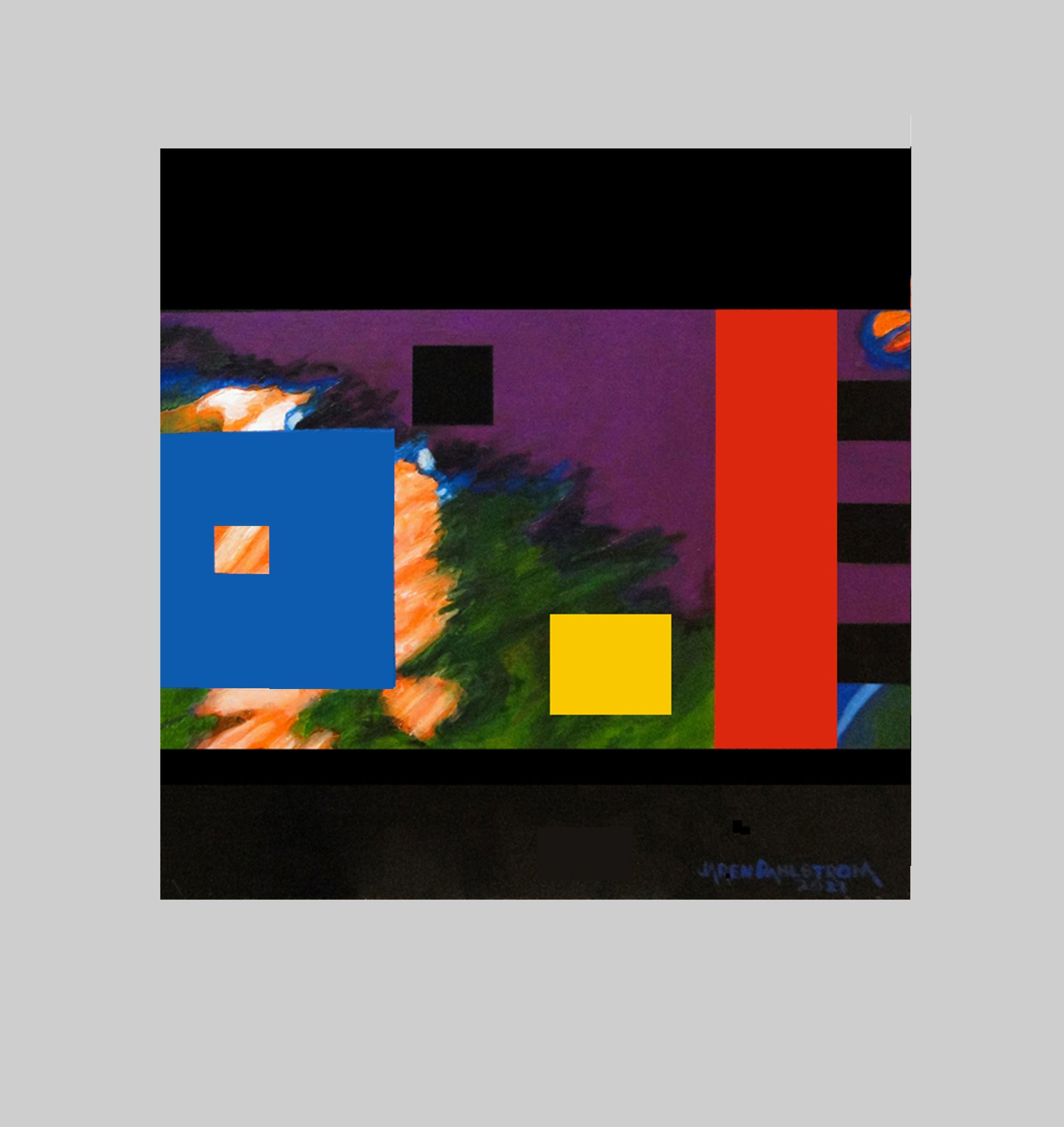 Kirkwood #18 2021, Painting, Acrylic on MDF Panel - Black Abstract Painting by Jaren Dahlstrom