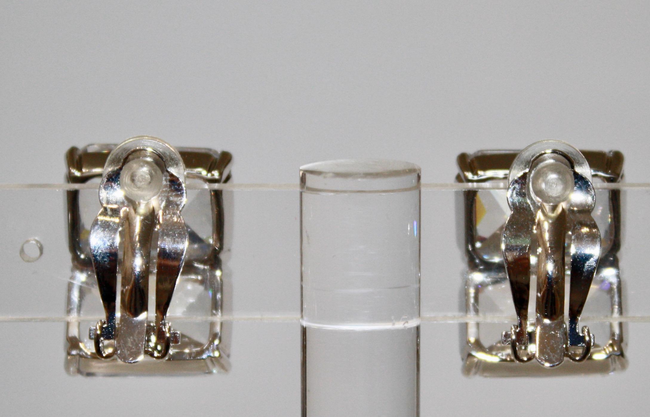 Art Deco Jarin K Double Octagon zircon Earrings