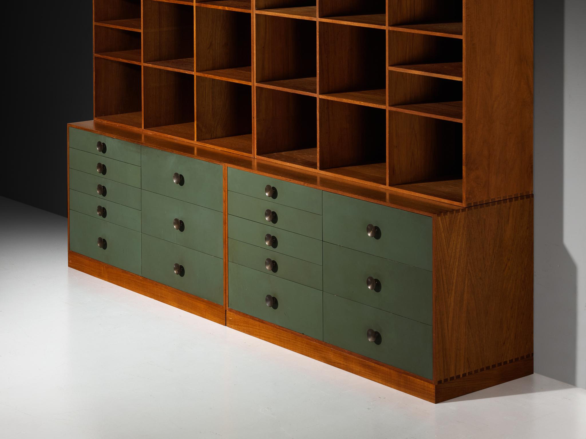 Danish Jarl Heger for Jason Møbler Modular Wall Unit or Bookcase in Teak