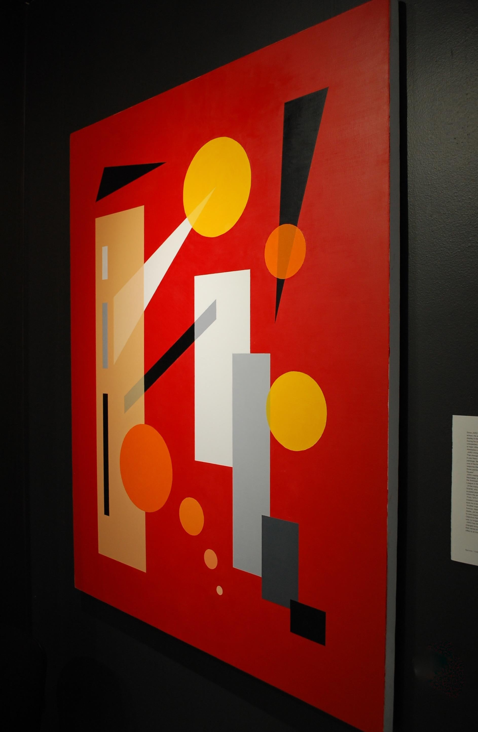 Abstrakte Universum-Komposition in Rot
Künstler signiert verso, Öl auf Leinwand 60hx48w
JARO wurde 1934 in Prag in der Tschechischen Republik geboren. Seit seiner Kindheit genoss er den Kunstunterricht in der Schule am meisten. Fast jede Zeichnung