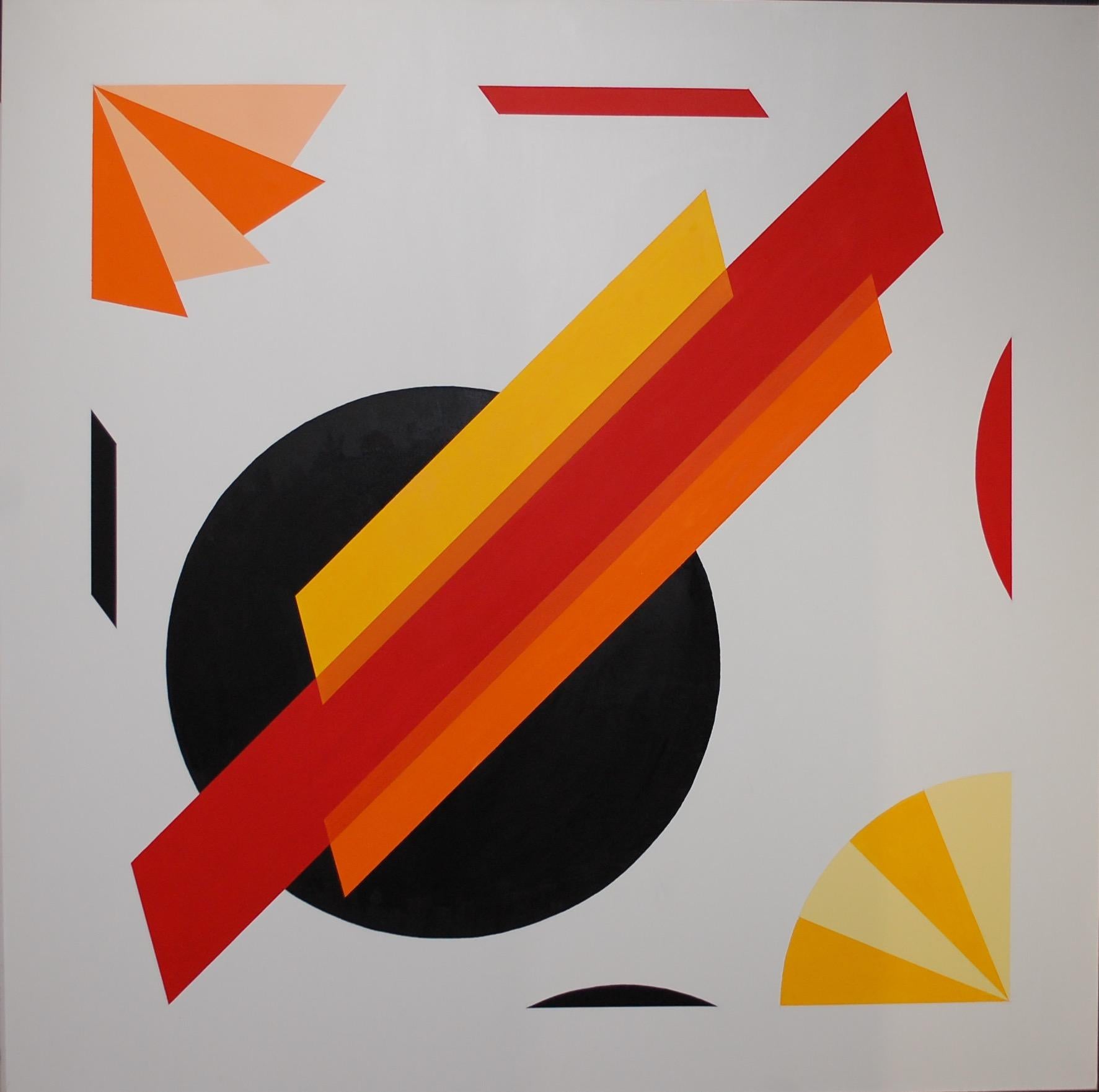 Abstract Painting Jaro - Peinture à l'huile abstraite géométrique Diamond II