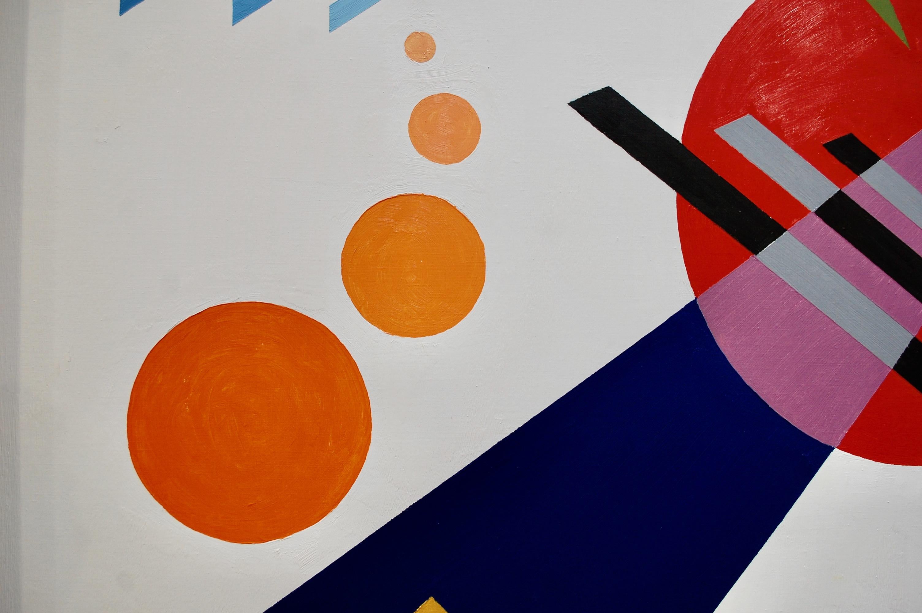 Kaléidoscope, 2011 Géométrie abstraite - Gris Abstract Painting par Jaro