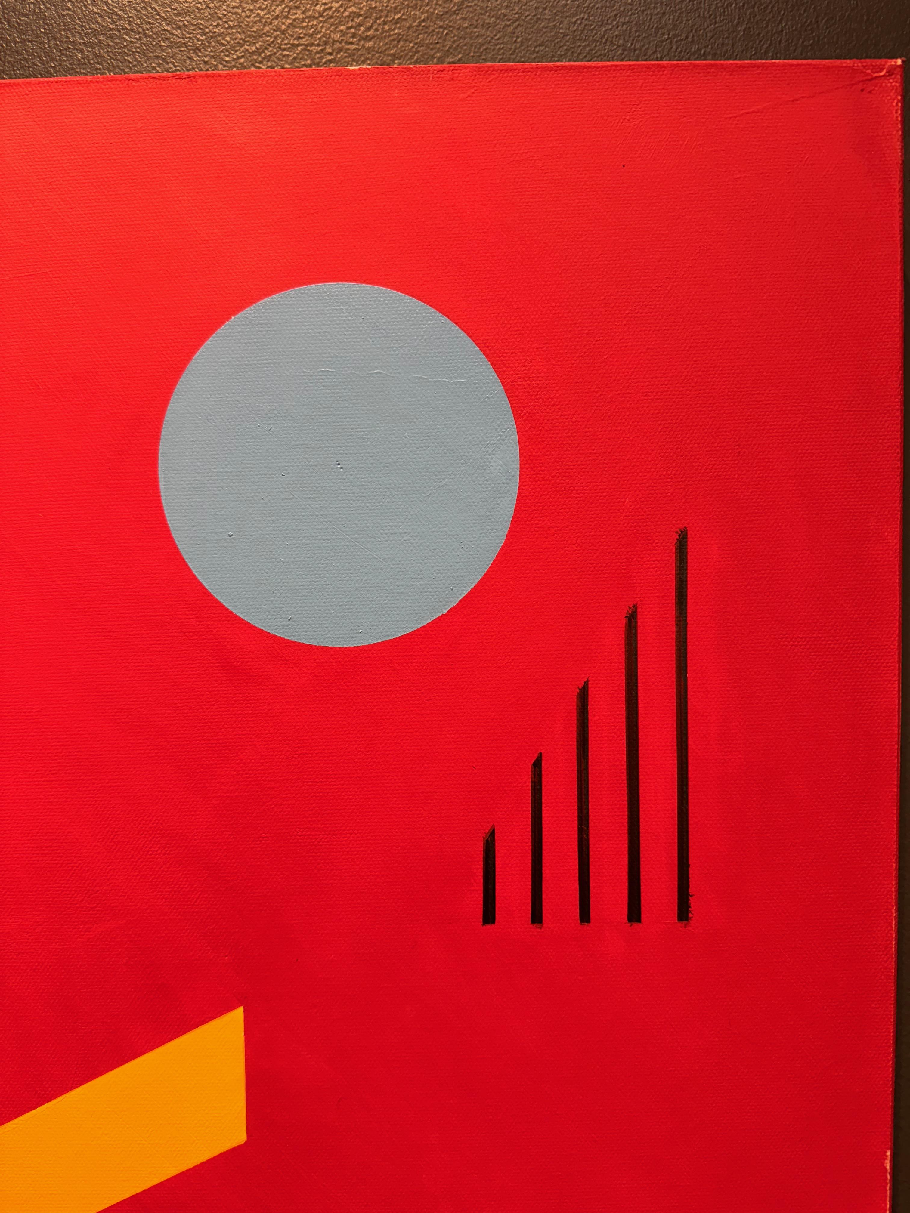 Trio sur rouge peinture à l'huile abstraite géométrique
Signée par l'artiste au verso, huile sur toile 48x24
Jaro est né en 1934 à Prague, en République tchèque. Depuis son enfance, c'est le cours d'art à l'école qu'il apprécie le plus. Presque tous