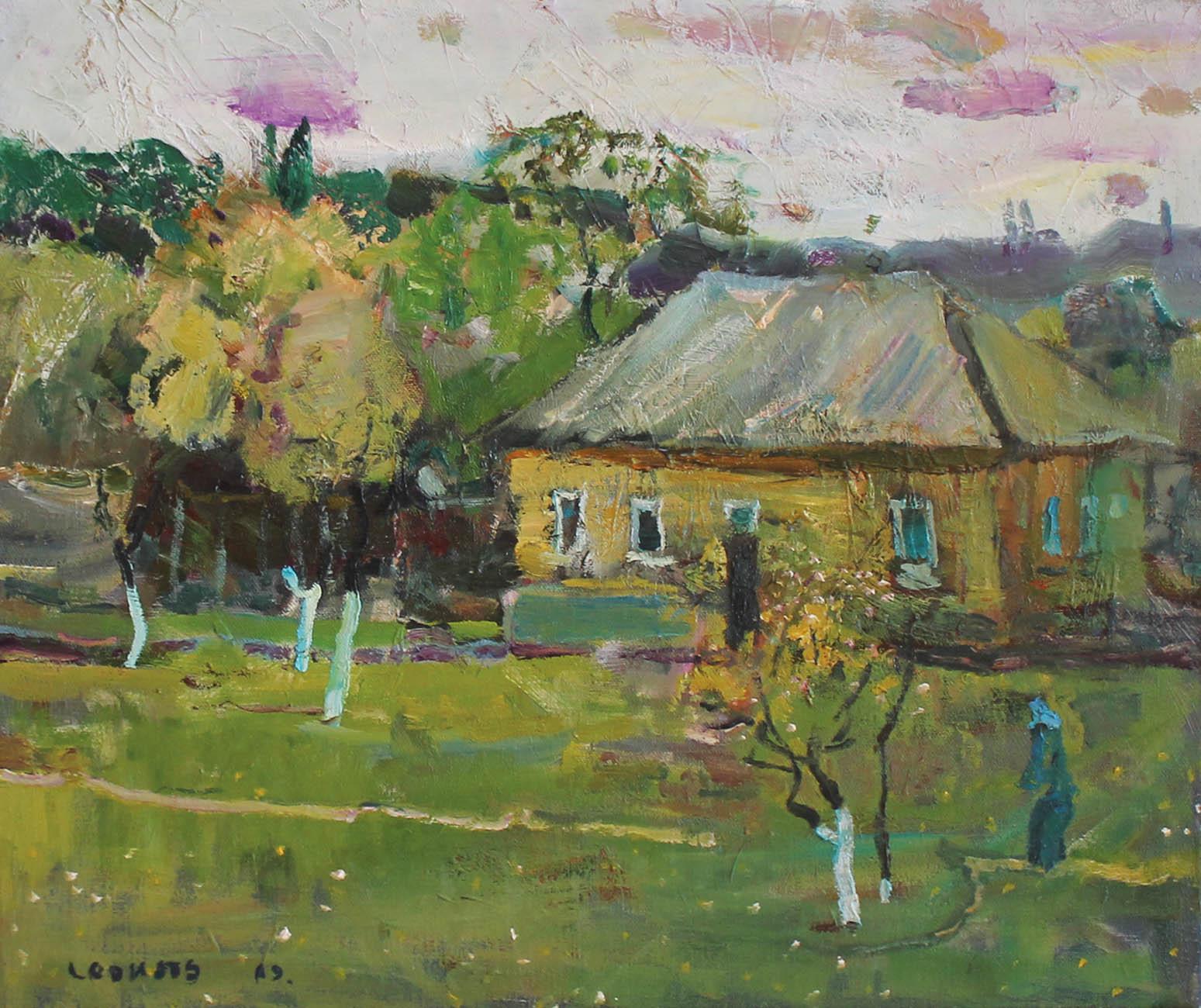 Jaroslav Leonets Figurative Painting - Old House