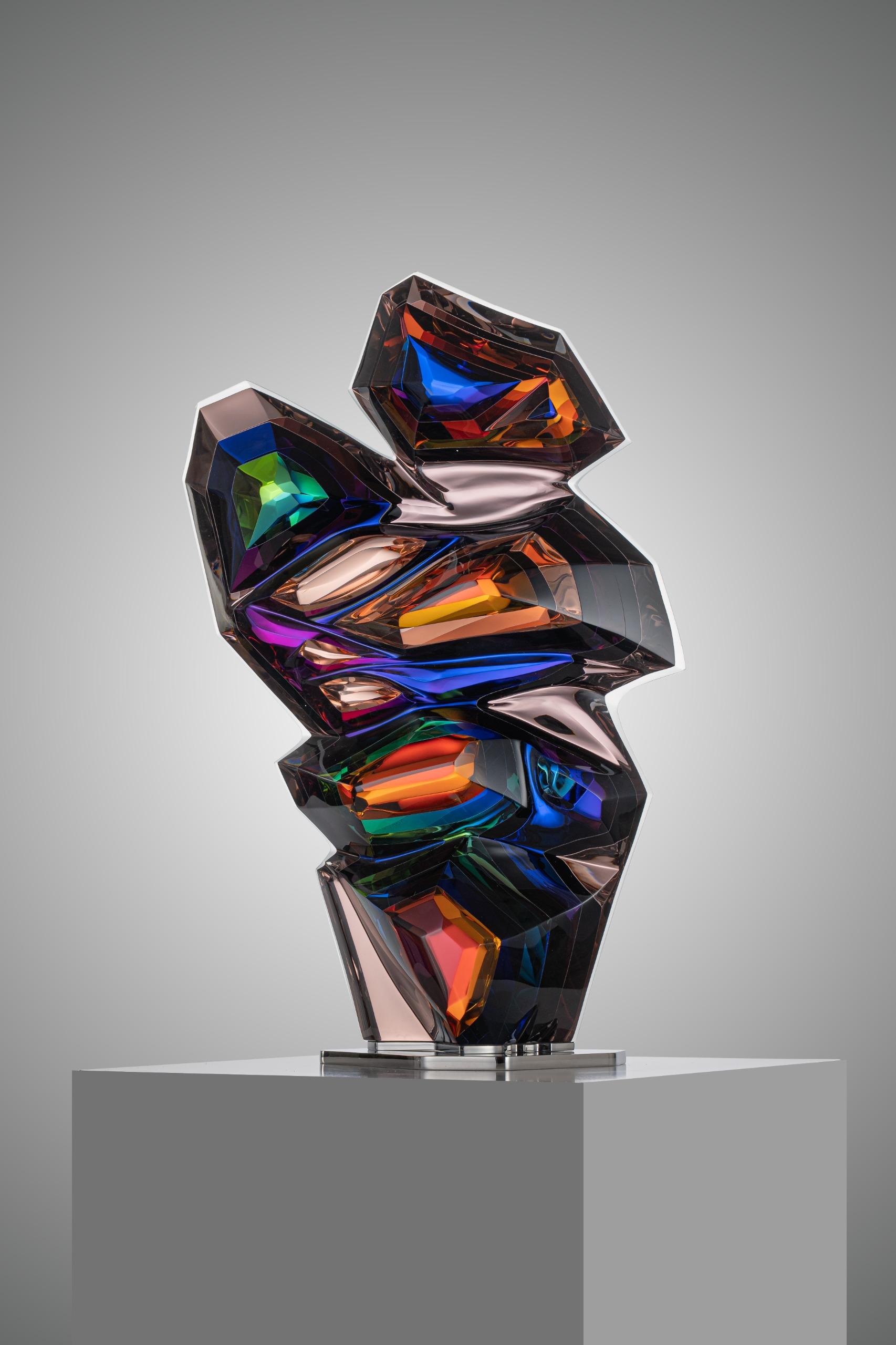 Mayan Jewel by Jaroslav Prosek, Monumental Bohemian Crystal Sculpture, 2025