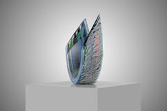 Jaroslav Prošek Bohemian Crystal Sculpture Multicolor Cut Glass Dual Form