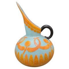 Jarra estilo Art.Deco Leverre Charles Schnider con asa aplicada >>libelulas<<