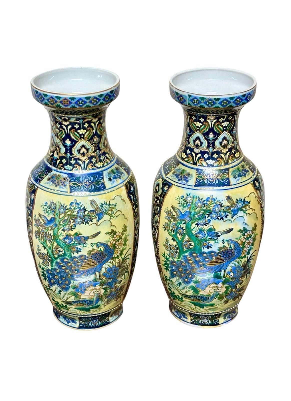 Barili orientali con pittura esmaltada in vendita 1