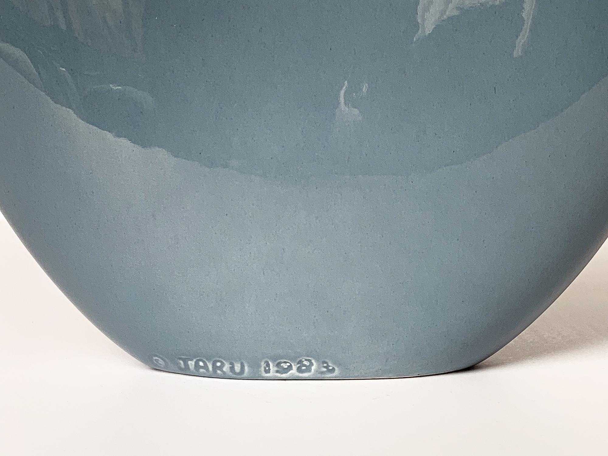 Jaru Blue and Gold Sculptural Ceramic Vase 6
