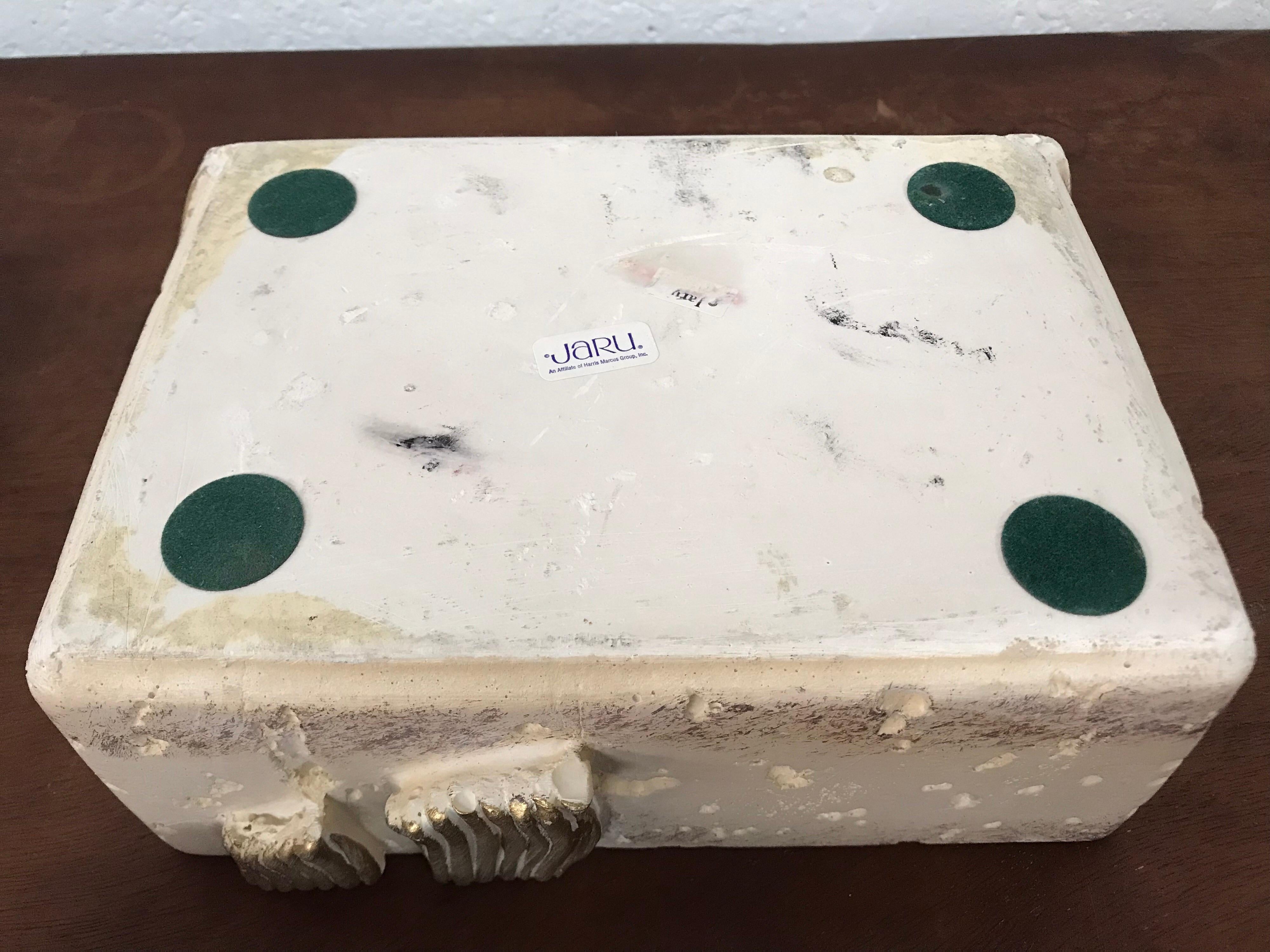 Jaru Cast Stone Ceramic Box with Bow Motif 3