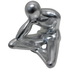 Jaru "Contemplation" Male Figure in Silver Finish