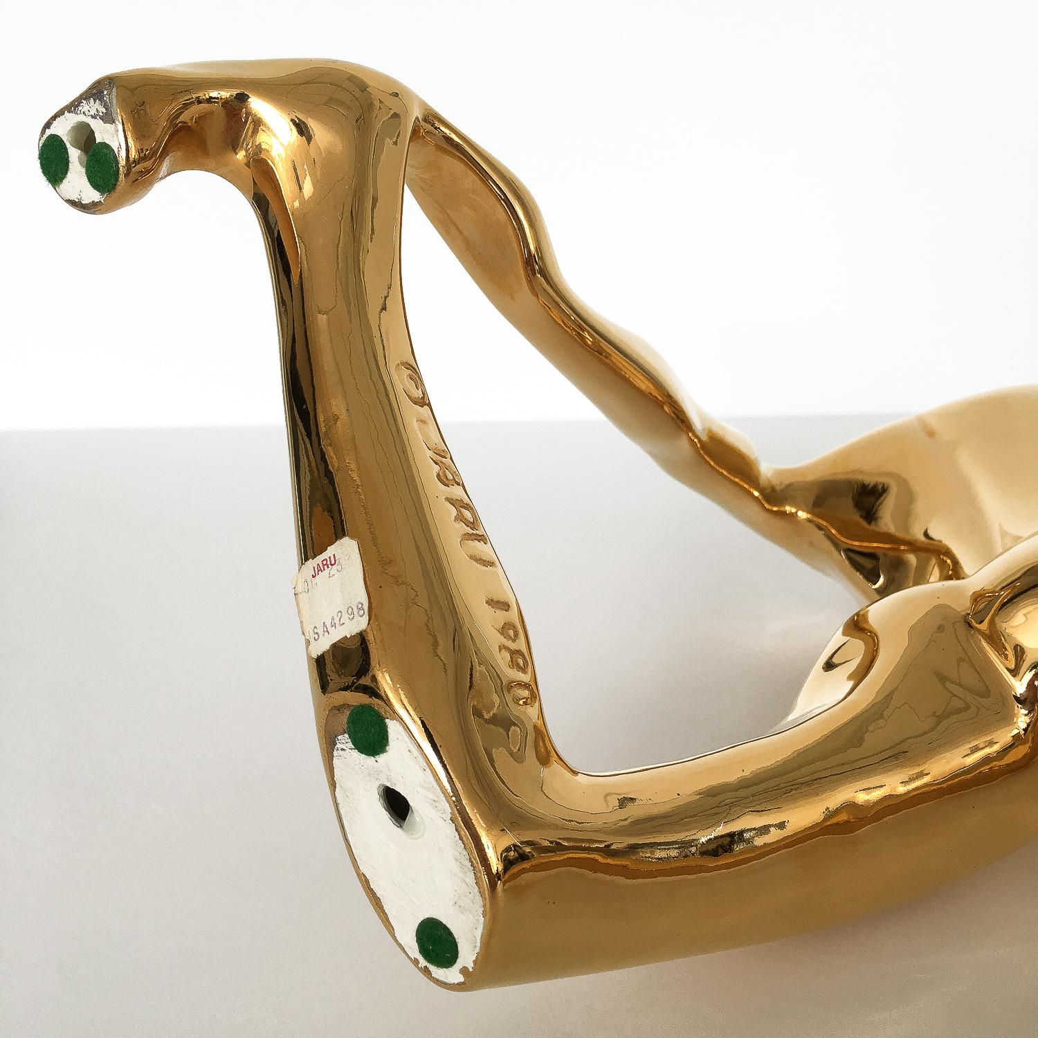 Jaru Gold Plated Ceramic Kneeling Abstract Female Sculpture 1